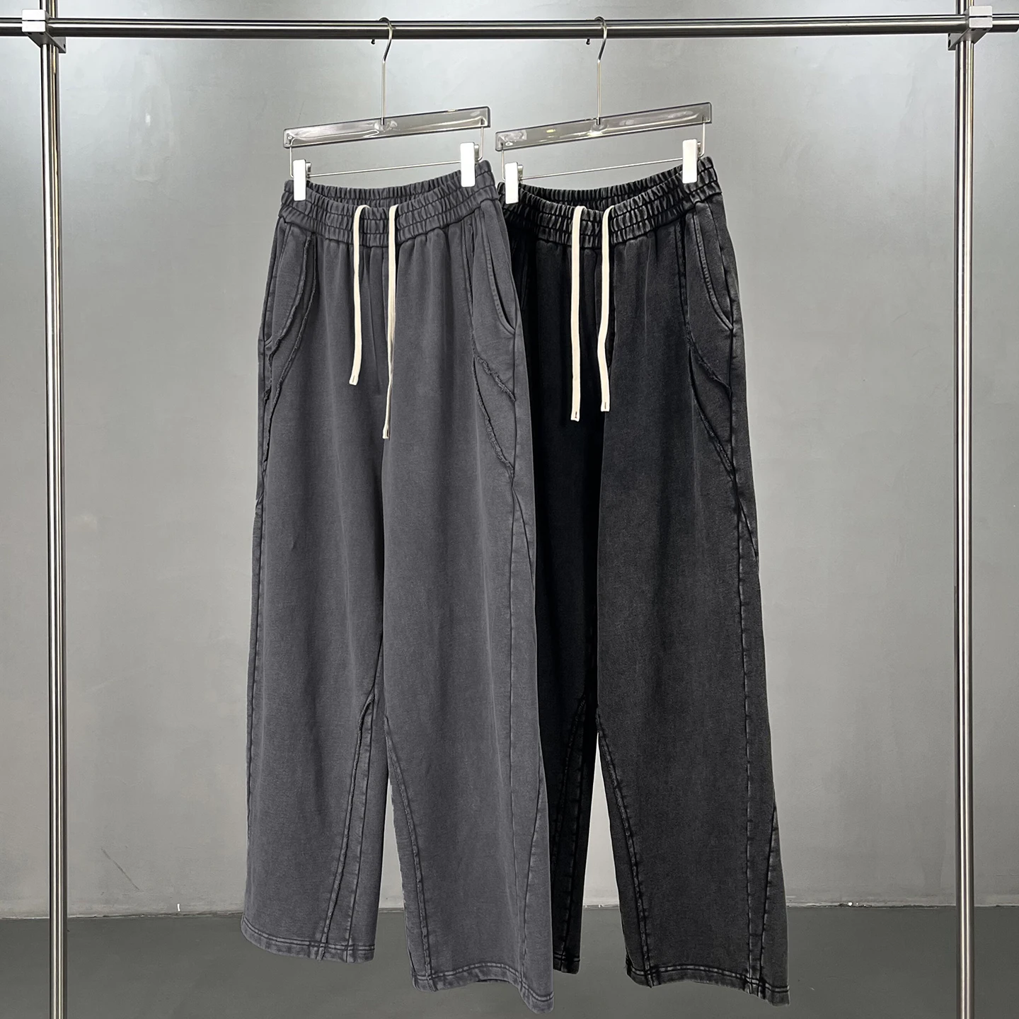 

Artiemaster Американские винтажные лоскутные повседневные брюки с тяжелой талией Oversize High Street ex Свободные длинные брюки с завязками...