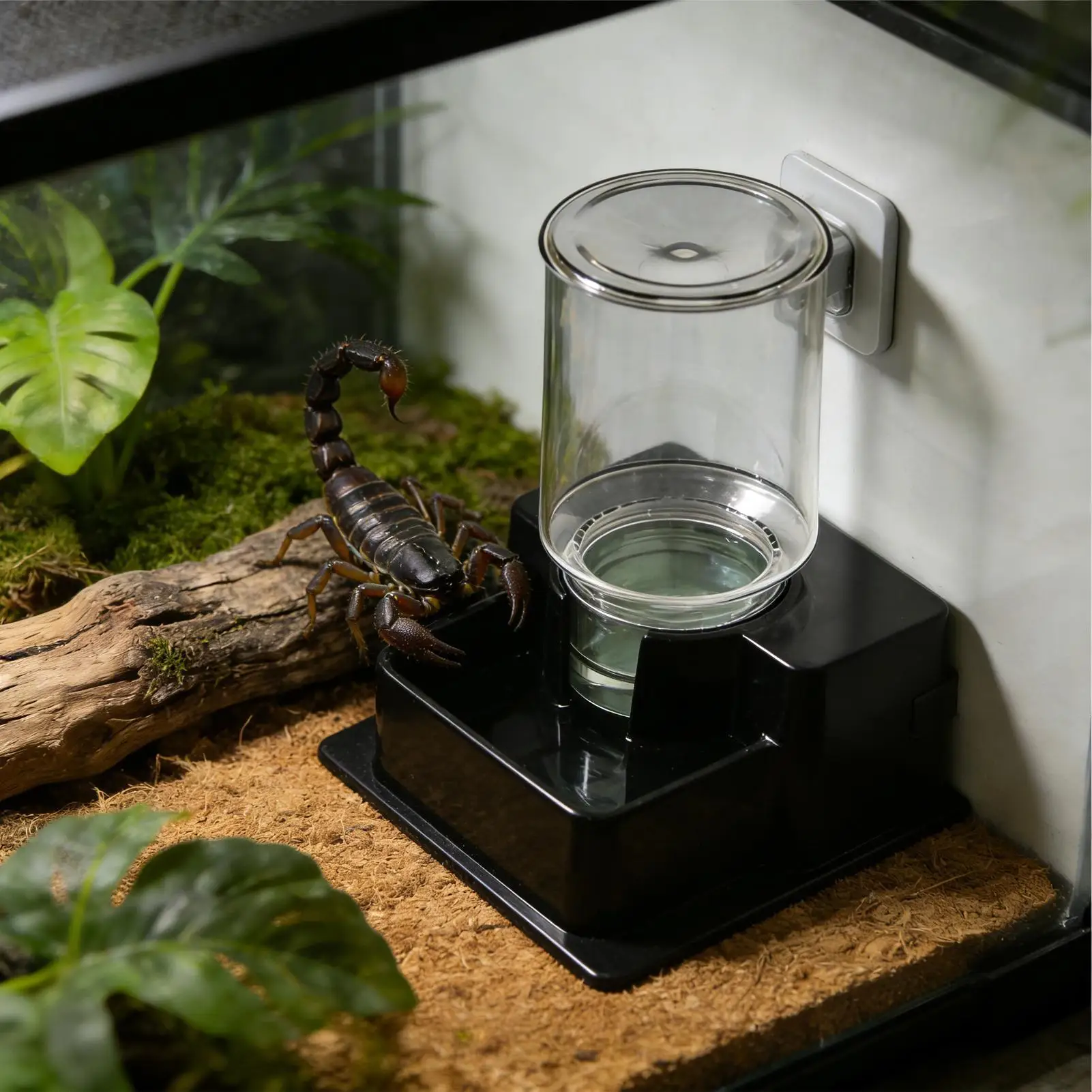 Bearded Dragon Water Fountain Automatic Terrarium Dish Tortoise Water Dish Gecko Drink Dispenser for Lizard Chameleon Snake Frog view 3