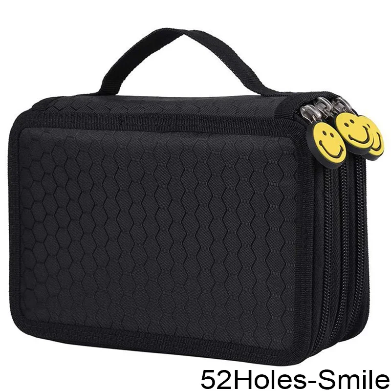 

72/52/32 Holes 4 Layers of Pencil Case Portable Large Capacity Pen Bag Colored Holder with Zipper Pocket School Stationary