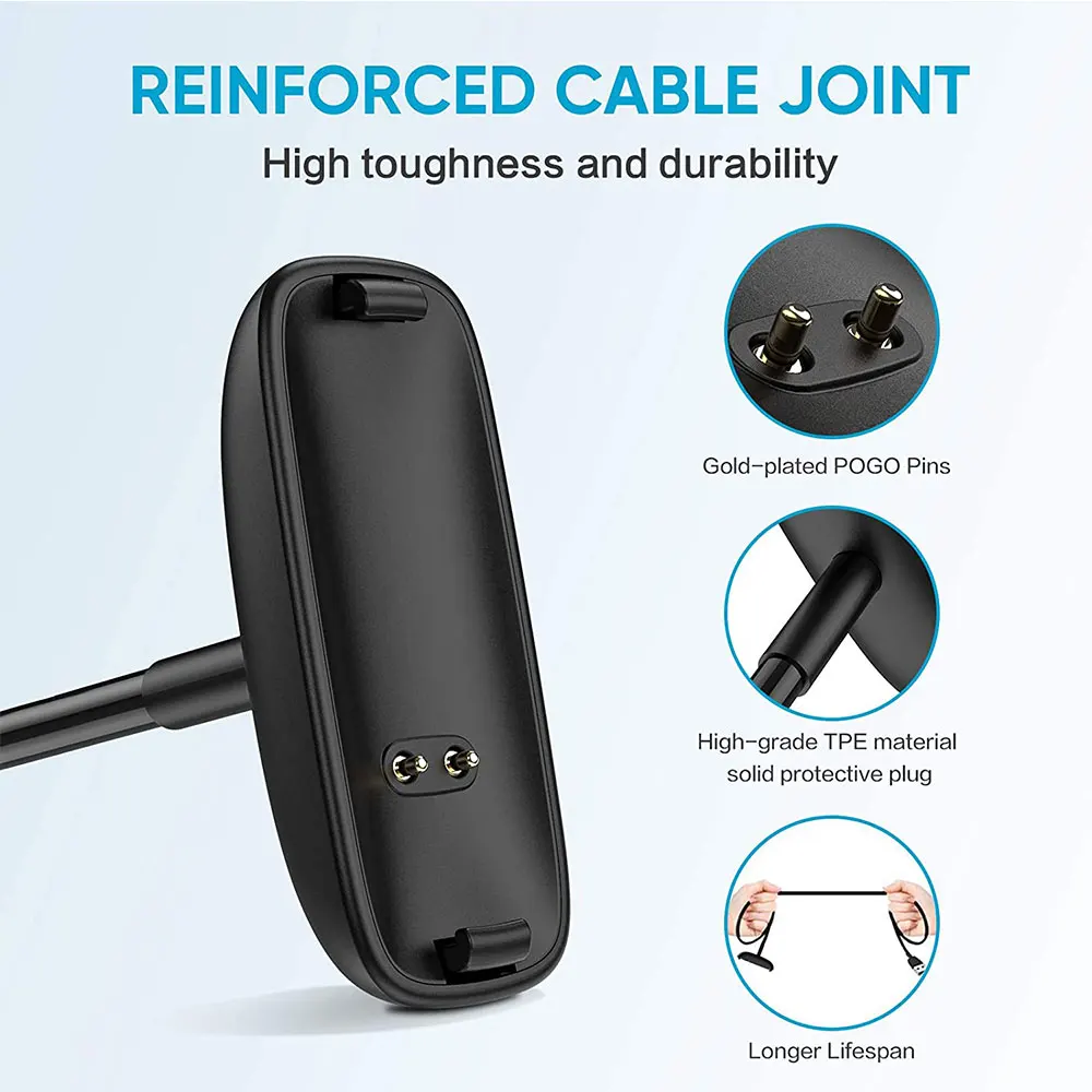 شاحن USB لساعة ذكية ، محول طاقة ساعة ذكية ، كابل شحن سريع ، جهاز تتبع Fitbit Ace 2 و 3