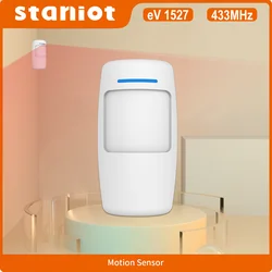 Staniot-Détecteur de mouvement PIR, maison intelligente, infrarouge humain, compatible avec 433Mhz, système d'alarme de sécurité sans fil, fonctionne avec Alexa