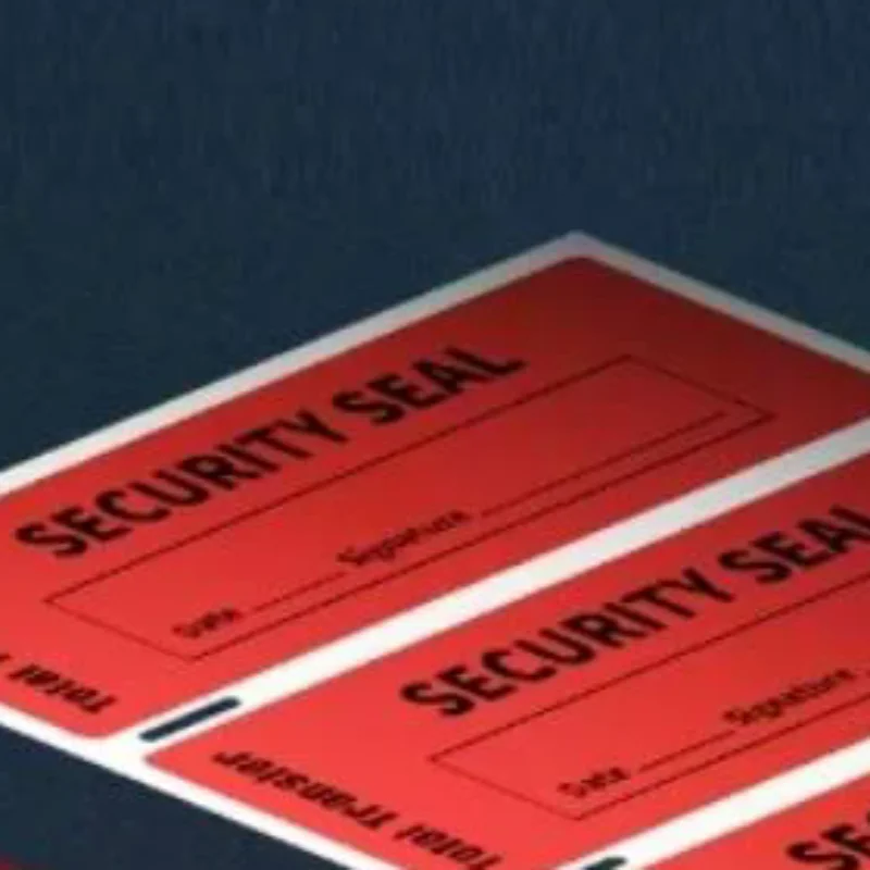 

100PCS Total Transfer Tamper Evident Labels Security Warranty Void Stickers Red Blue 25*85 Mm Triple Serial Numbers Seal Sticker
