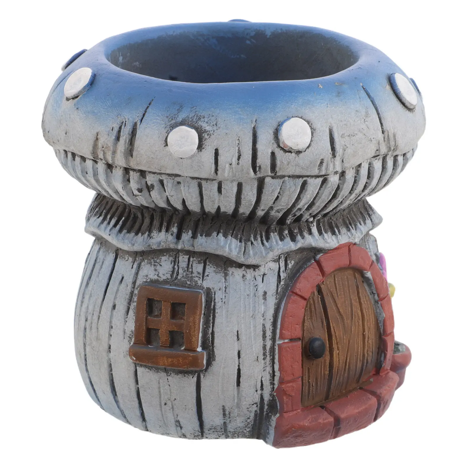 Mushroom Planter Cement Small Creative Mushroom House Succulent Planter Concrete Flower Pot Indoor Outdoor Garden