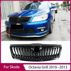 Front Bumper Grille Racing Front Bumper for Skoda Octavia Grill 2010--2013 Body Kit Accessories Auto Parts Air Intake Grille