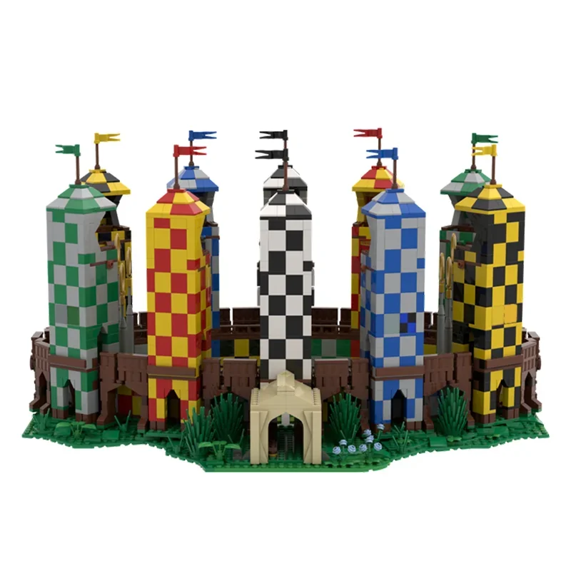2810 шт. Quiddltch Pitch From Harrys P0ttertys Magic Movie, креативные строительные блоки, MOC, игрушка в подарок для мальчиков и девочек