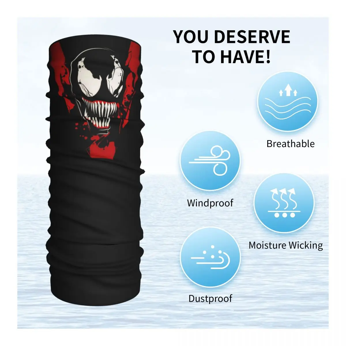 Genius Bandana Neck Cover Printed Motor Motocross Venom Face Mask Balaclava Riding Unisex Adult Breathable image 4