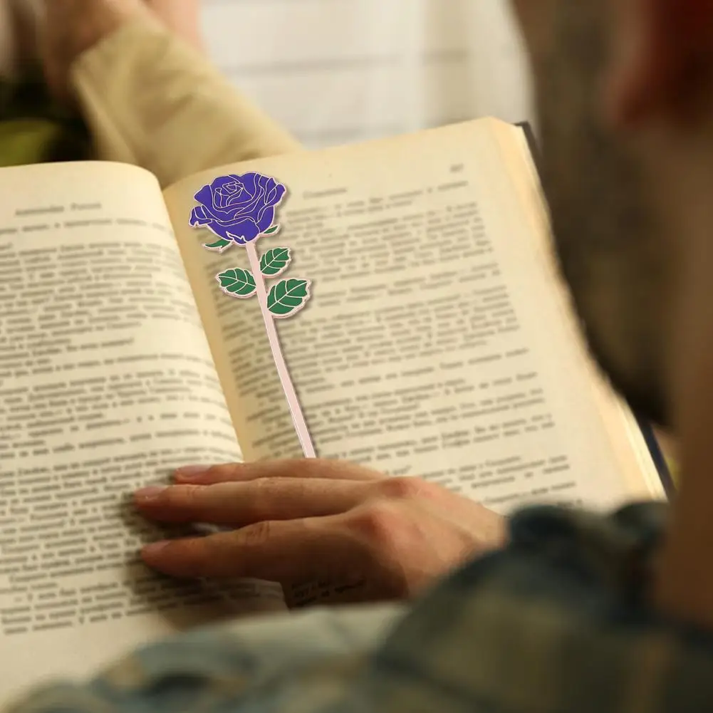 バラの金属製ブックホルダー,エレガントな花のブックマーク,ノートブック,教師の感謝のギフト,火星ページ