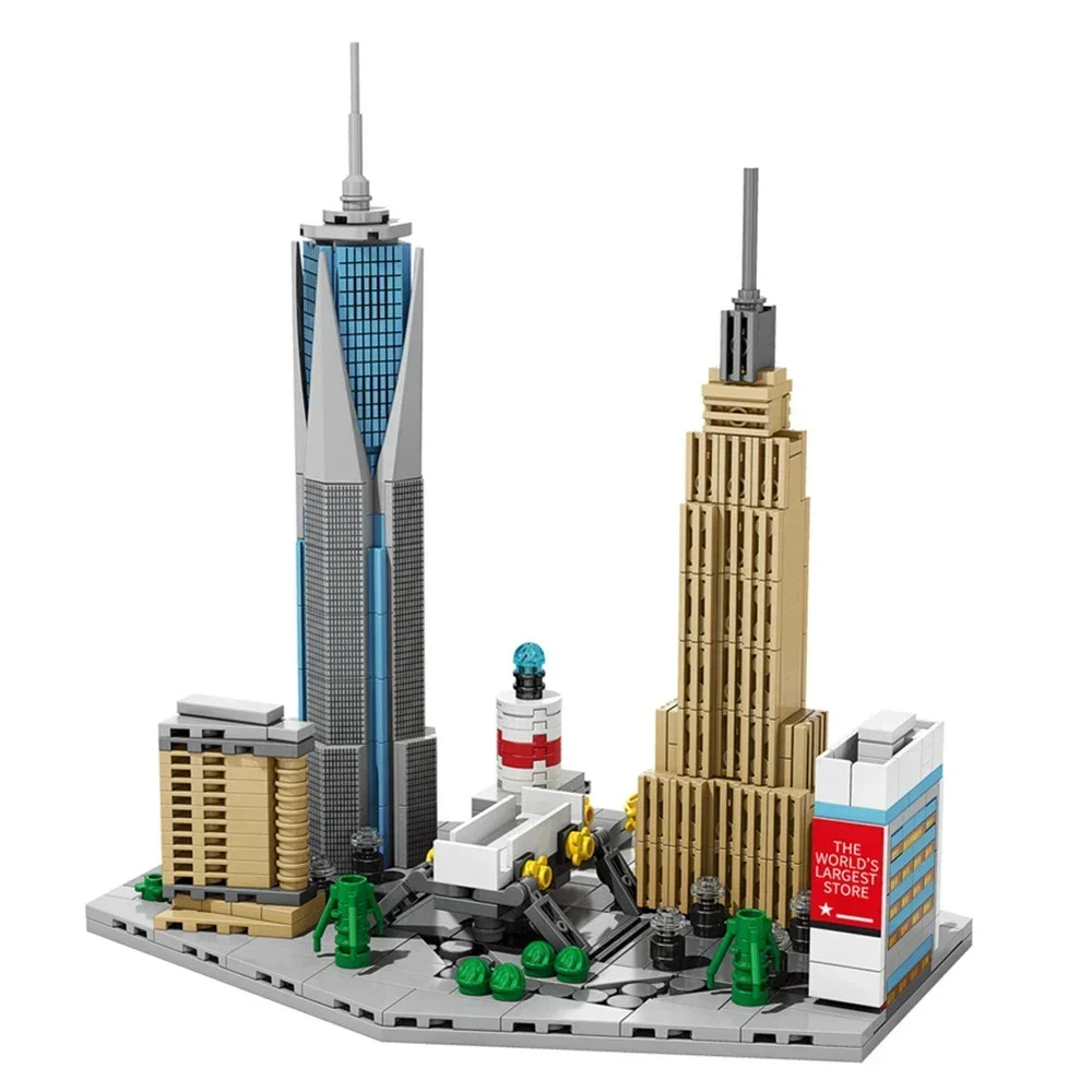 

France City Street View Building Block Dubai Bricks Guangzhou Tower Shanghai Skyline Toys Twin Tower San Francisco Beijing Gifts