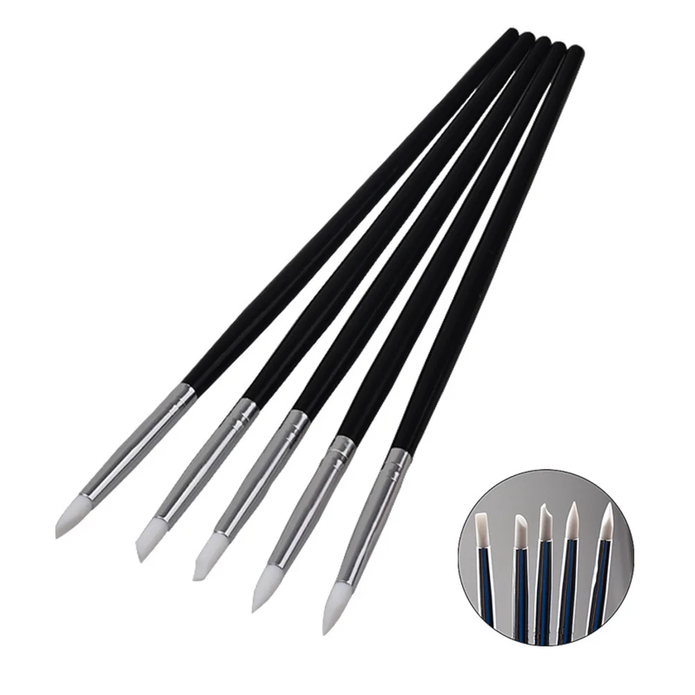 20Pcs Nail Art Brush Set Silicone Pen Professional Manicure Tools Fine Line Painting Brushes Nail Art Liner Kit