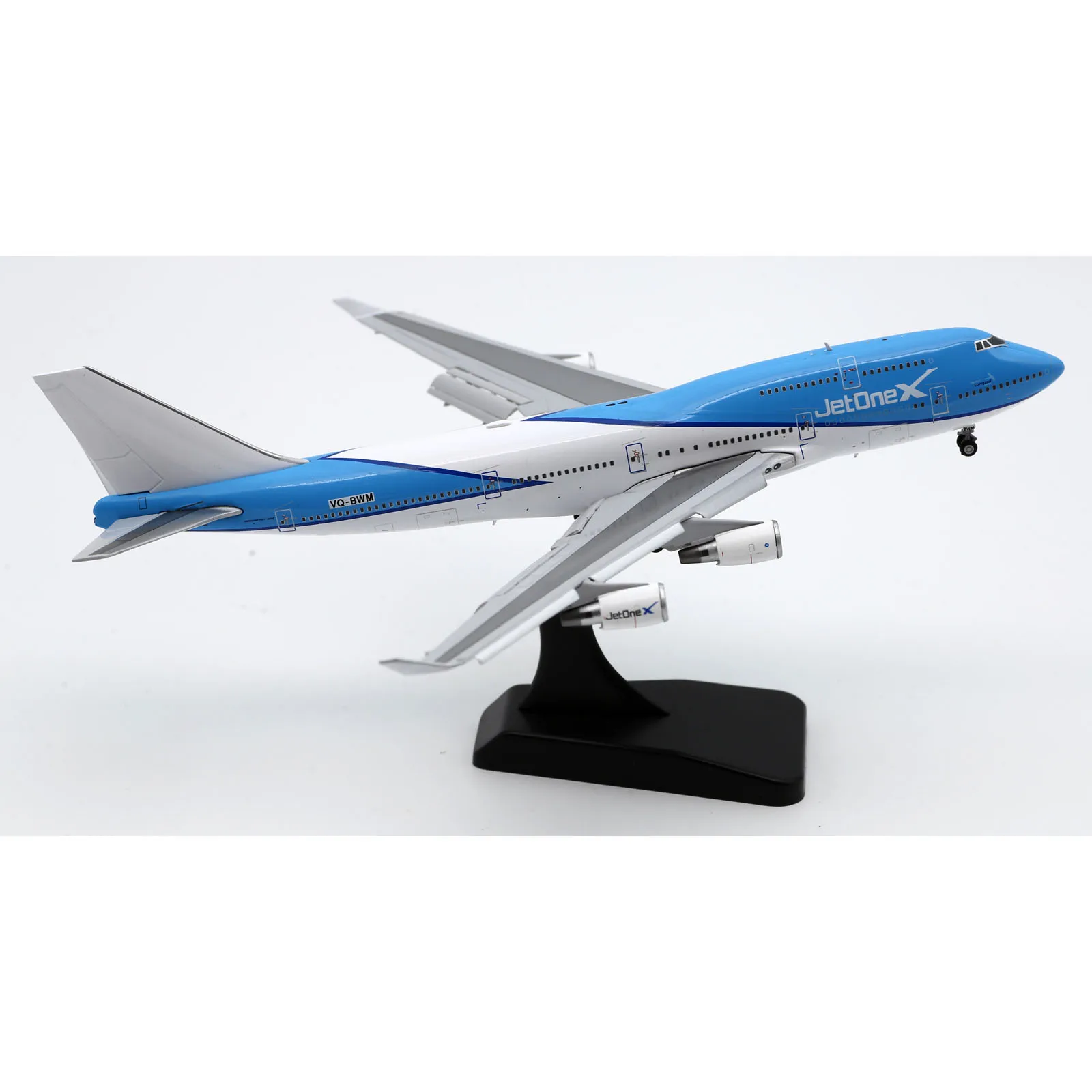 Avión coleccionable de aleación LH4284A, regalo JC Wings 1:400 JetOneX Airlines Boeing B747-400, modelo de avión fundido a presión, VQ-BWM Flaps Down