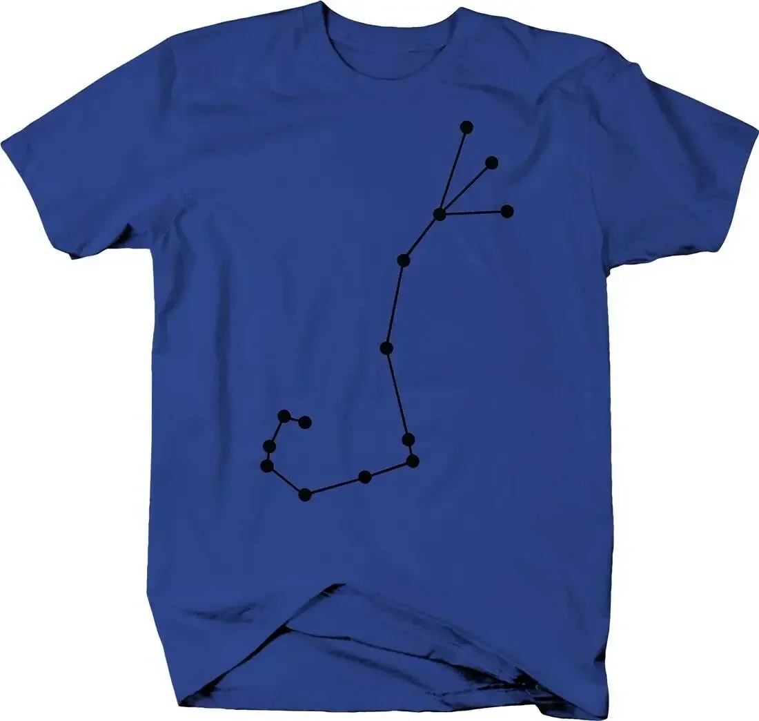 العقرب خريطة النجوم 23 نوفمبر 21 زودياك تسجيل علم الفلك تي شيرت الصيف القطن قصير الأكمام س الرقبة رجل تي شيرت جديد S-3XL