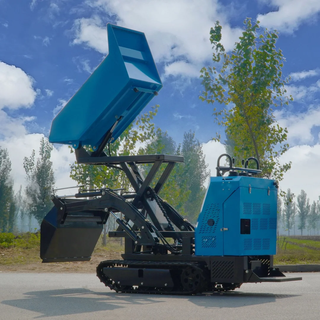 قلابة صغيرة 800 كجم 500 كجم قلابة مجنزرة يدوية مجنزرة قلابة صغيرة زراعية ذاتية التحميل شاحنة هيدروليكية تخصيص