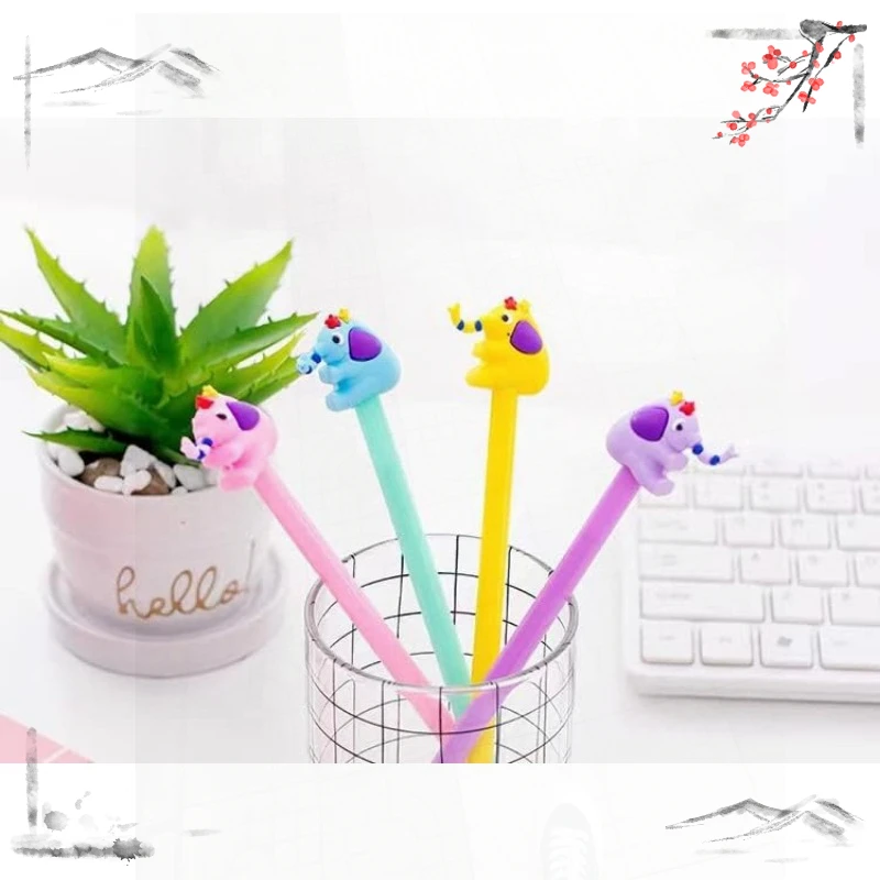 36 Pcs Creative Cartoon Animal Elephant Gel Pens Set Cute Student School Stationery