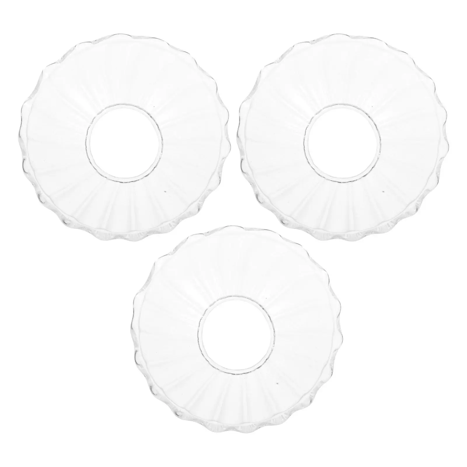 Glass Candle Drip Guards 3 Piece Clear Wax Catcher Rings for Taper Candles Reusable Furniture Protection