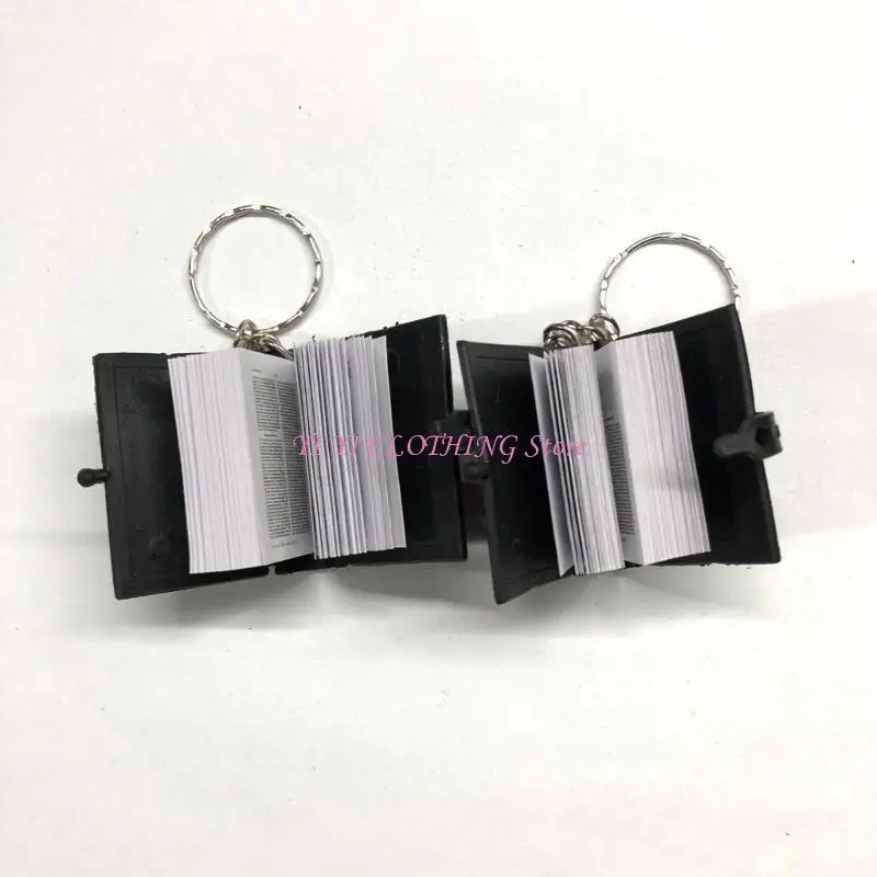 N5KF Adorable Pendant Soft Keyring Flannelette Book Keychain Ornament