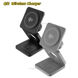 Qi2  Wireless Charger 3 In 1 Foldable Magnetic For iPhone 16 15 14 13 Pro Max AirPods Apple Watch 9 8 7 Fast Charging Station