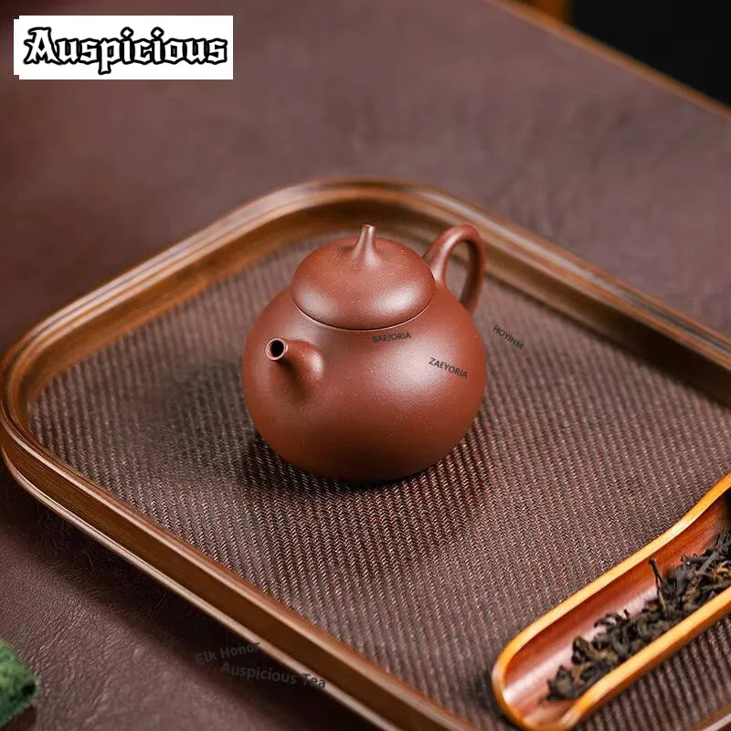 170ml Creative Yixing Purple Clay Teapots Handmade Eggplant Pot Raw Ore Mud Kettle With Filter Chinese Zisha Tea Set Decoration