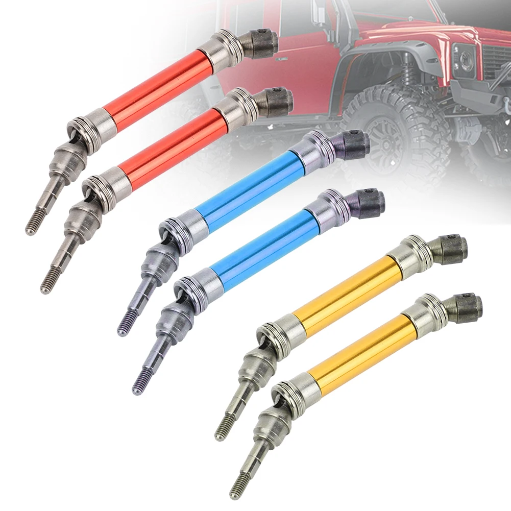 2 pçs rc carro dianteiro cvd tipo de três seções peças do eixo de transmissão acessórios apto para traxxas slash rc eixo de transmissão do carro