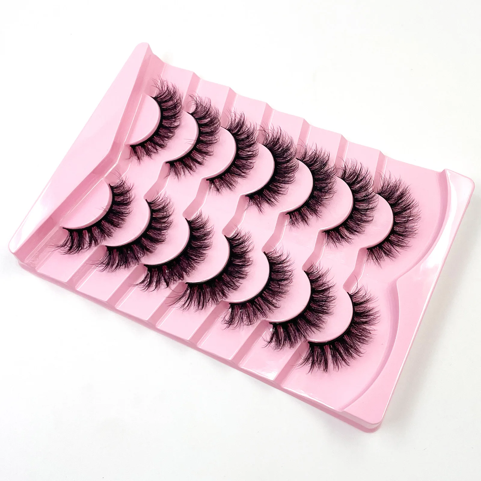 Neue 7 Paar Dicke, 3D-Simulierte Nerzfell-Falschwimpern Kurze, Dramatische Falschwimpern Großhandel Komplette Linie Falsche Wimpern – Detail 33