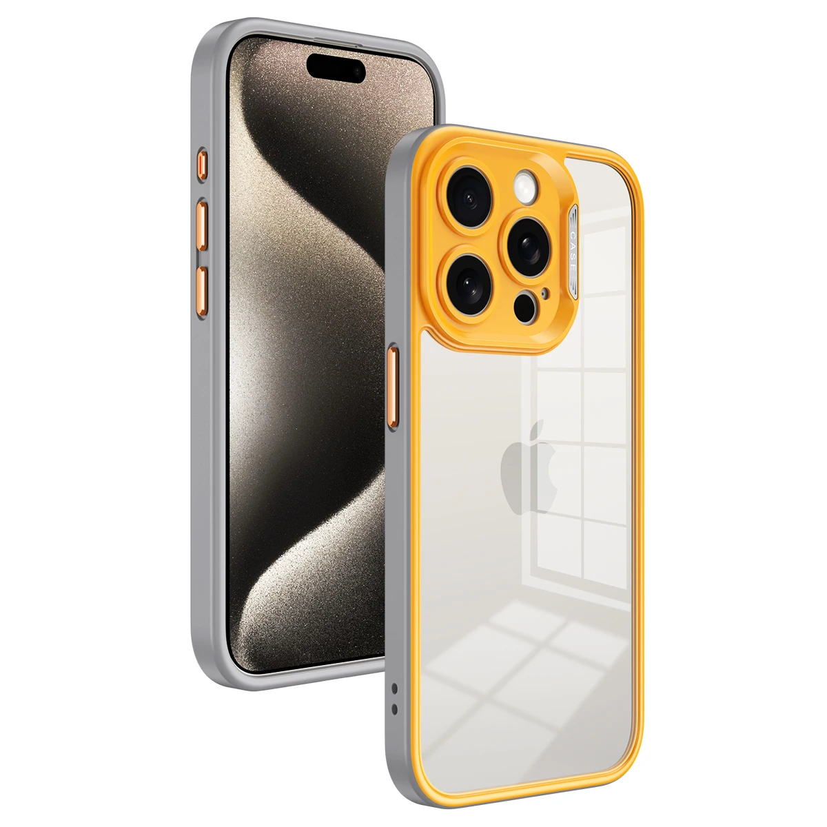 

For IPhone 15 14 13 12 Pro Max Plus Case Silicone Bumper Transparent Acrylic Shockproof Protection Hard Back Cover Accessories