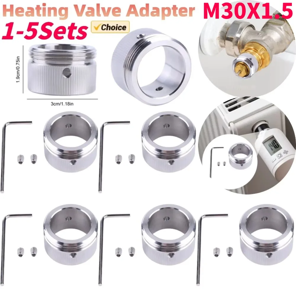 Pack De 4 Adaptadores De Termostato Para Radiador De Acero Inoxidable 304, Rosca M30x1.5, Compatibles Con RA/RAV/RAVL