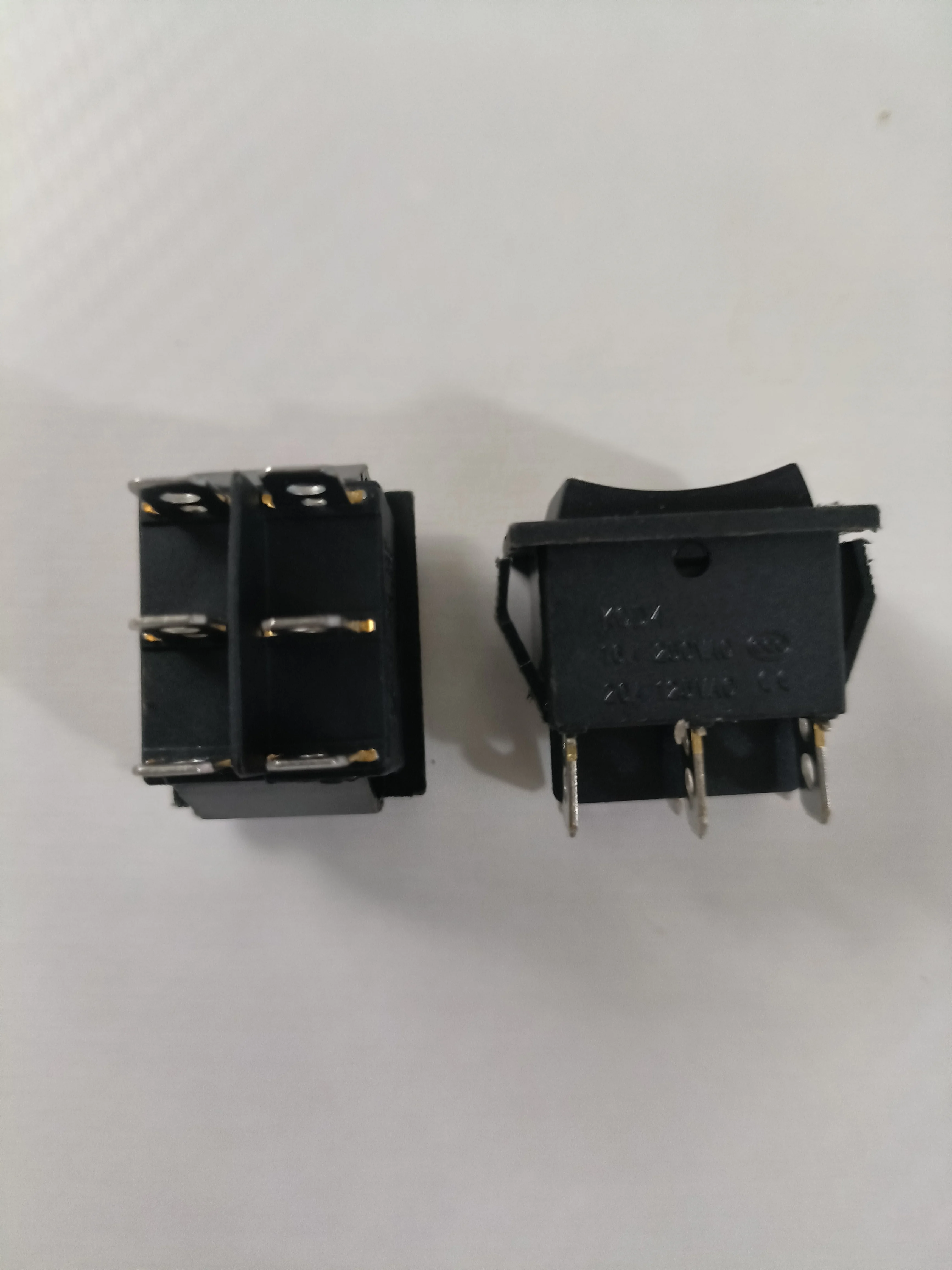 2PCS KCD4 6Pin 3-Speed Rocker Switch for Electric Toy Car Stroller Black Copper Pin Clearanced Sale