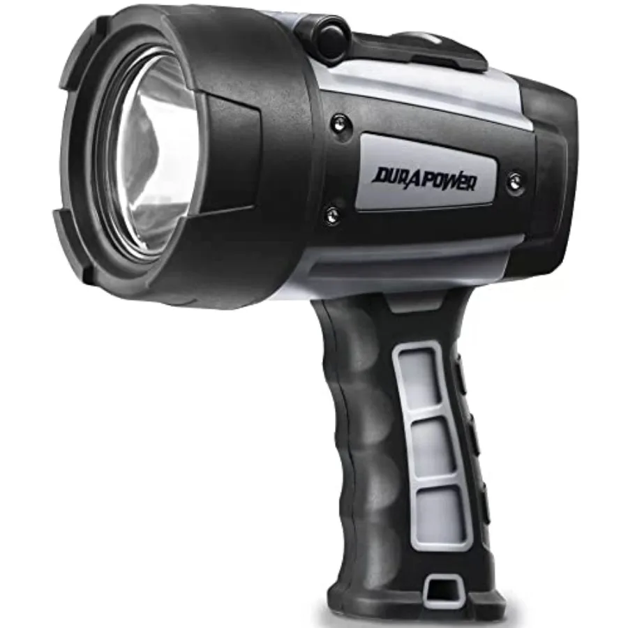 

Rechargeable Spotlight, IP68 Waterproof Super Bright Handheld Spotlight, High Lumen LED Portable Spot Flashlight for Marine Boa