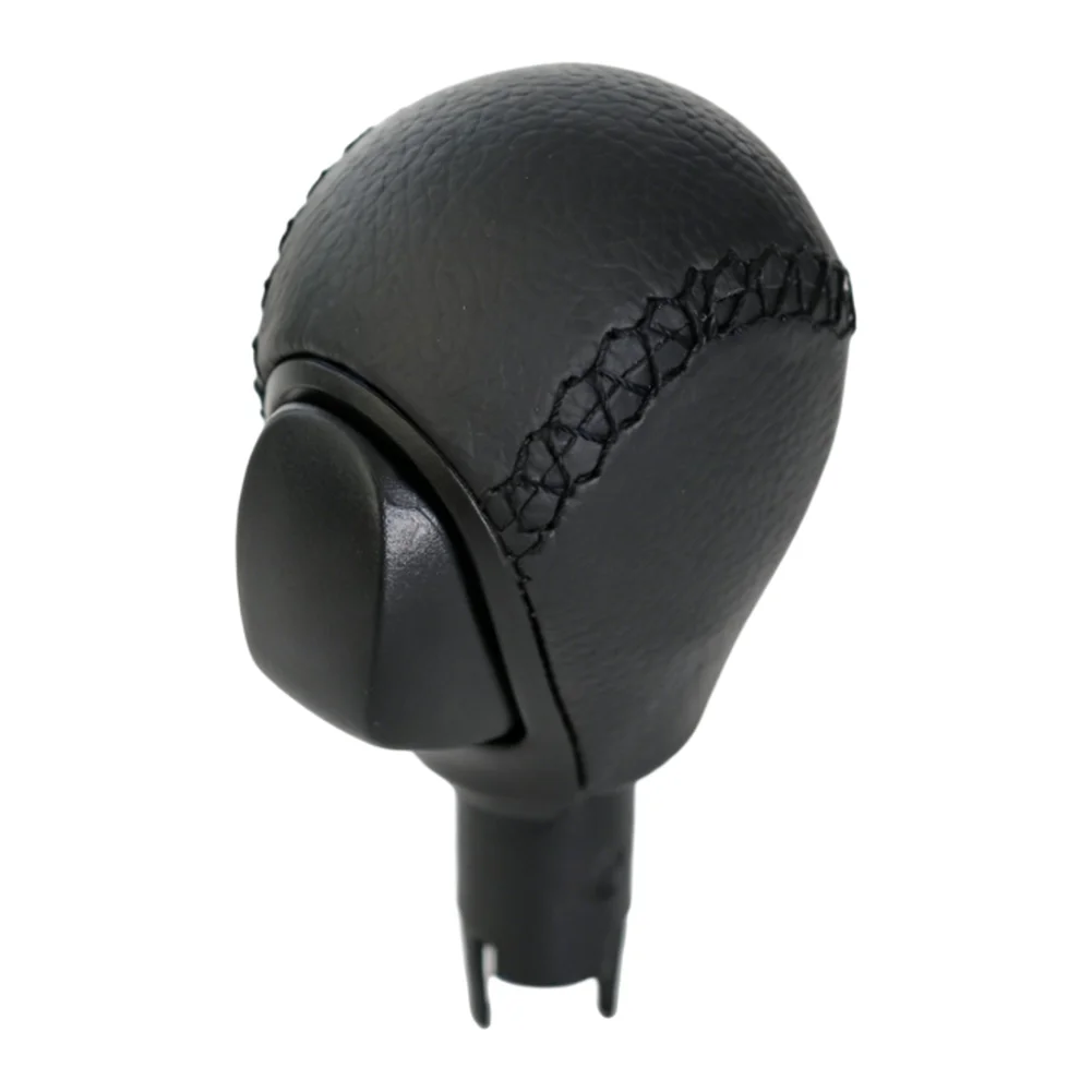 Black Interior Gear Shift Knob for Smart For Fortwo For Forfour 2015 to 2017 PU Leather and ABS Construction Replacement