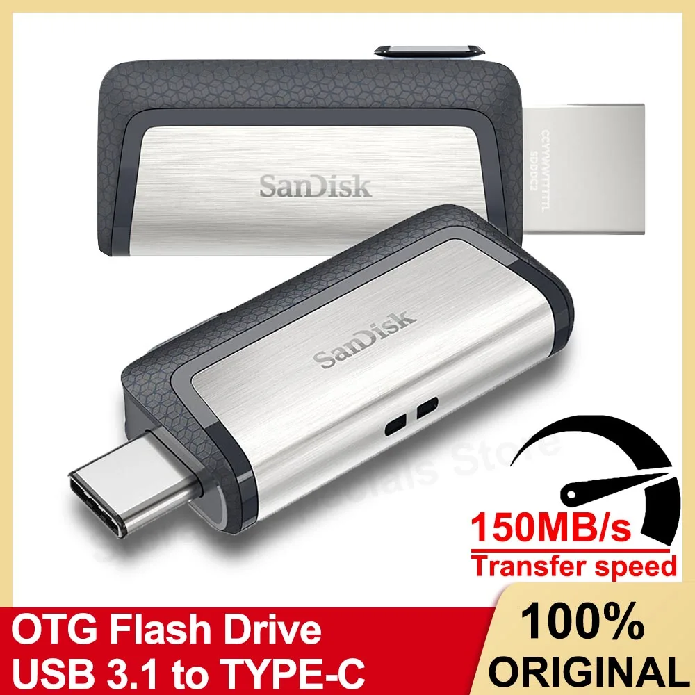 Pendirve Ultra Dual Drive Type-C USB3.1 OTG USB Flash Drive 256GB 128GB 64GB Phone Disk Pen Drive Stick Up to 150M/s SDDDC2