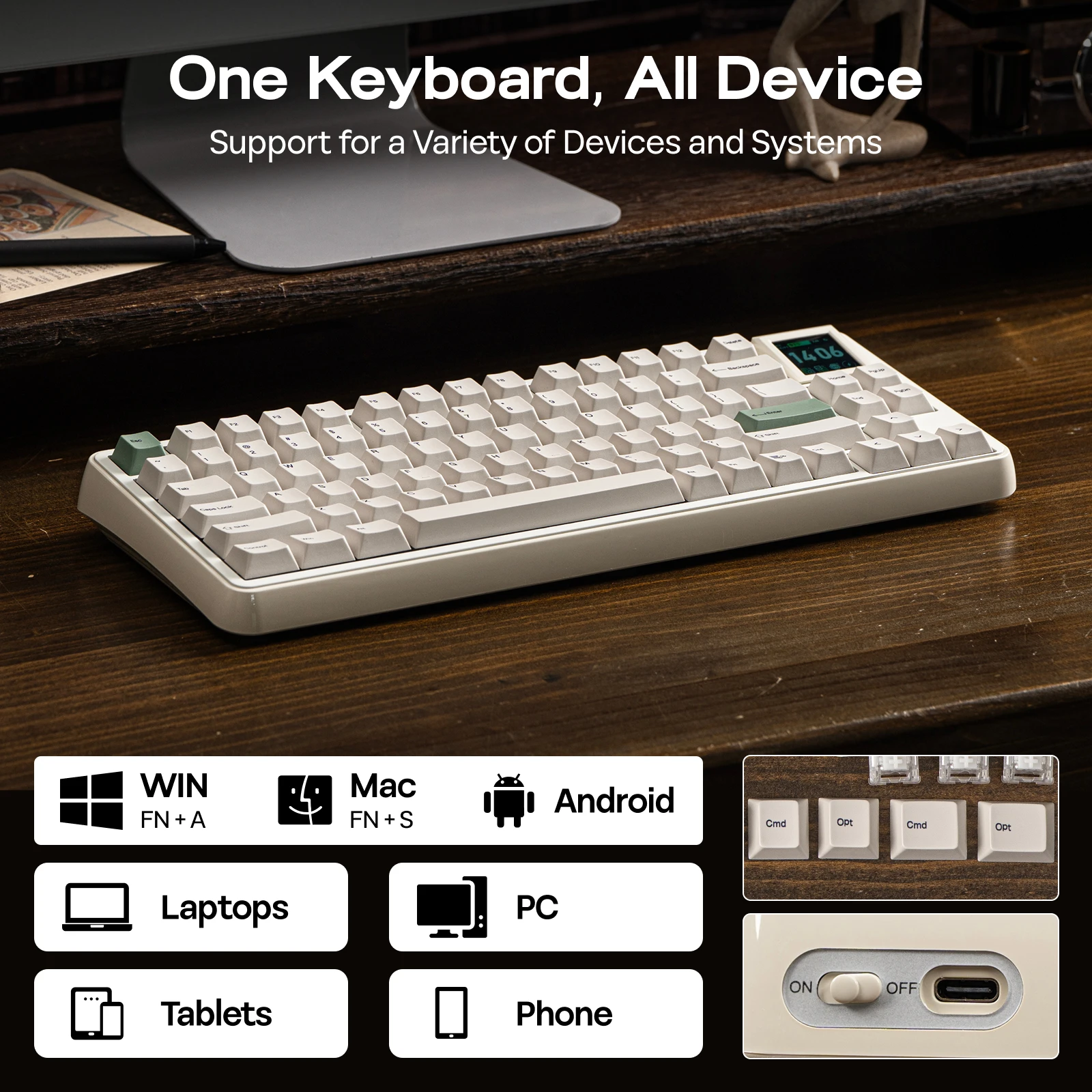 EPOMAKER RT75 75% ANSI US 레이아웃 - Gaming Keyboard Blue Switches 리뷰 및 가격