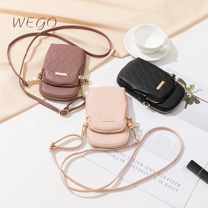 PU Mobile Phone Bag New Soft Leather Huawei Women Summer Shoulder Slung Mini Small Bags Designer Luxury