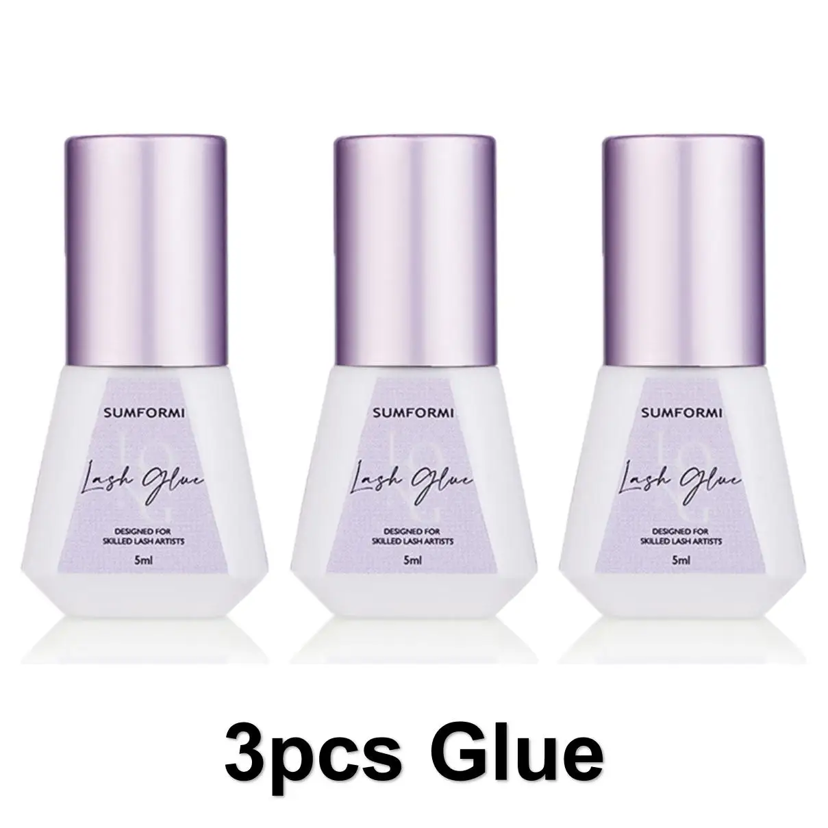 3pcsThin Black EyeLash Glue 0.5s Eyelash Extension Adhesive Low Odor Eyelashes Glue Waterproof Extension Professional Supplies