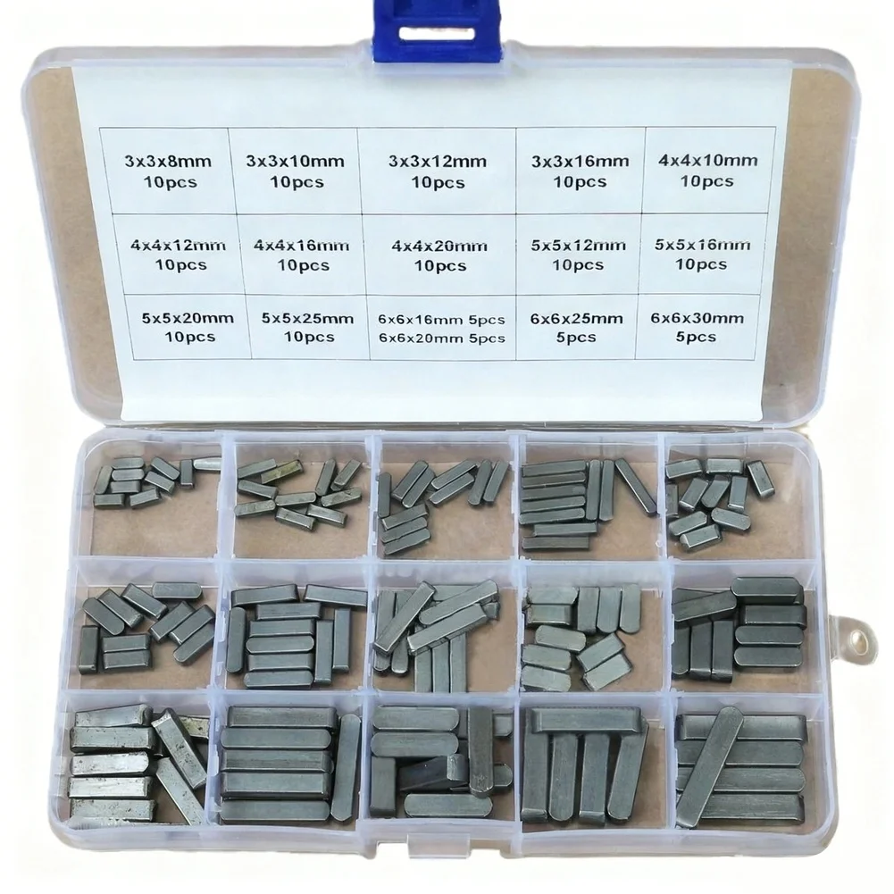 

140PCS Metric Parallel Keys Set 3mm 4mm 5mm 6mm Square Pins For DIY Projects And Heavy Duty Equipment Fixing
