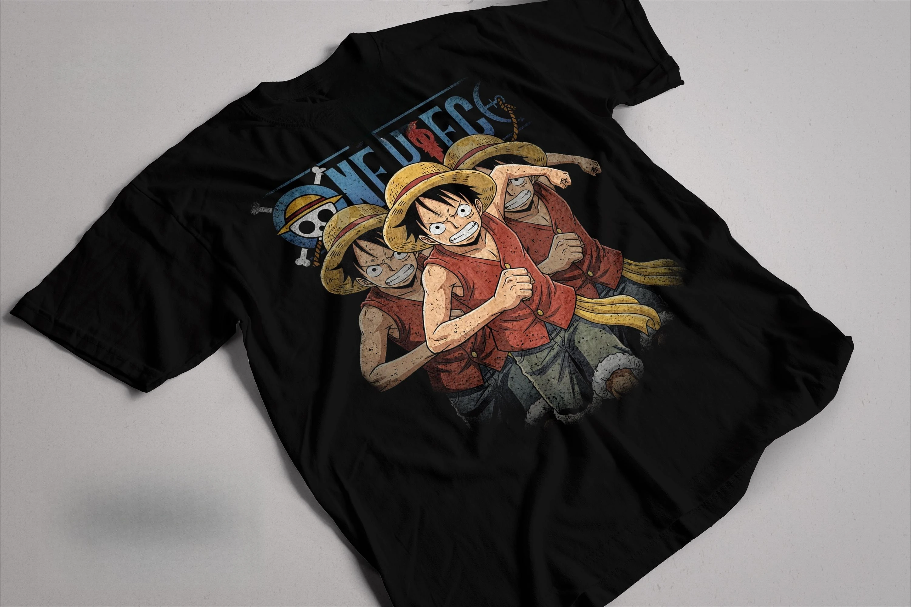 2026 Summer ONE PIECE Retro Cosplay T-shirt Men's Oversize Casual Cotton Printed Short-sleeved Unisex Children's Sports Shirt