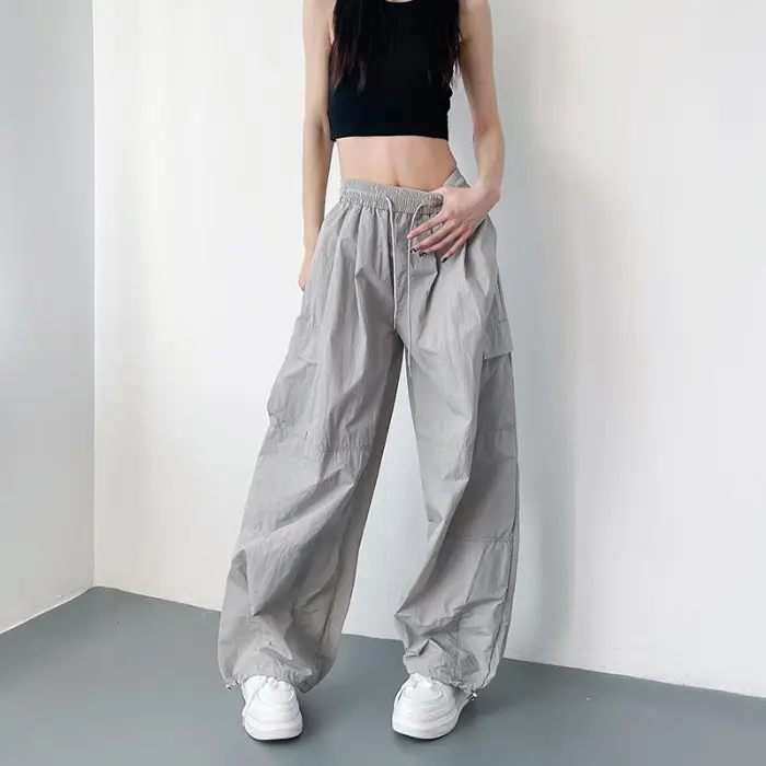 

Fashion Cargo Wide Leg Pants Women Summer Quick-Dry Casual Grunge Baggy Pants Sports Jogging Street Wear Trousers Sweatpants Y2k