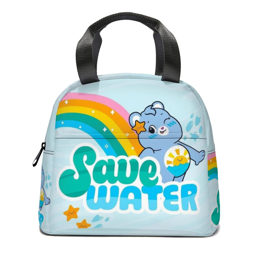 

Care Bears Lunch Bag for School Waterproof Picnic Thermal Cooler Insulated Lunch Box Women Kids Tote Bags