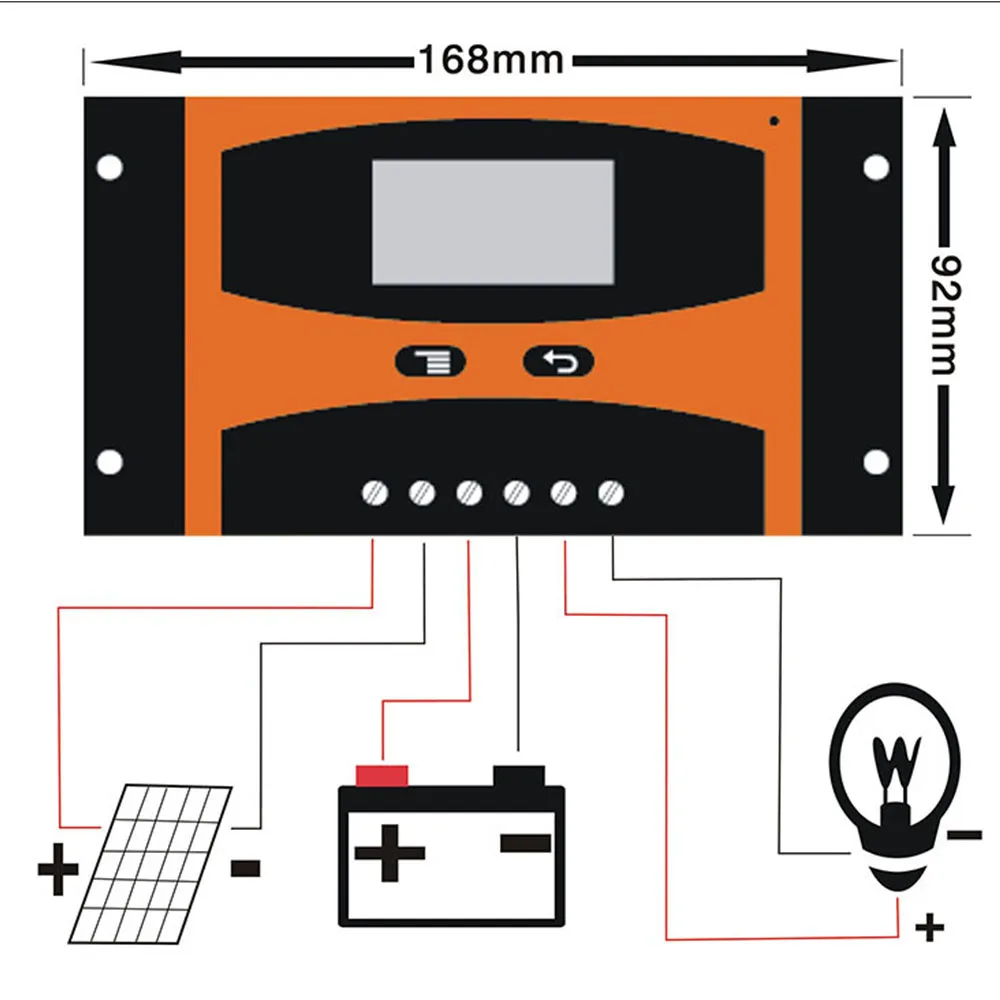 LD2024 LD3024 12V/24V 20A/30A Solar Charge Controller LCD Function Dual USB Solar Cells Panel Battery Charge Regulator