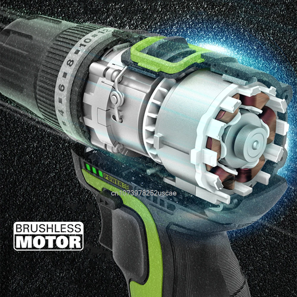 WORX WU130X 12V Bor Obeng Listrik Tanpa Kabel 40Nm Motor Tanpa Sikat untuk Pengerjaan Logam Peralatan Listrik Baterai Lithium Rumah