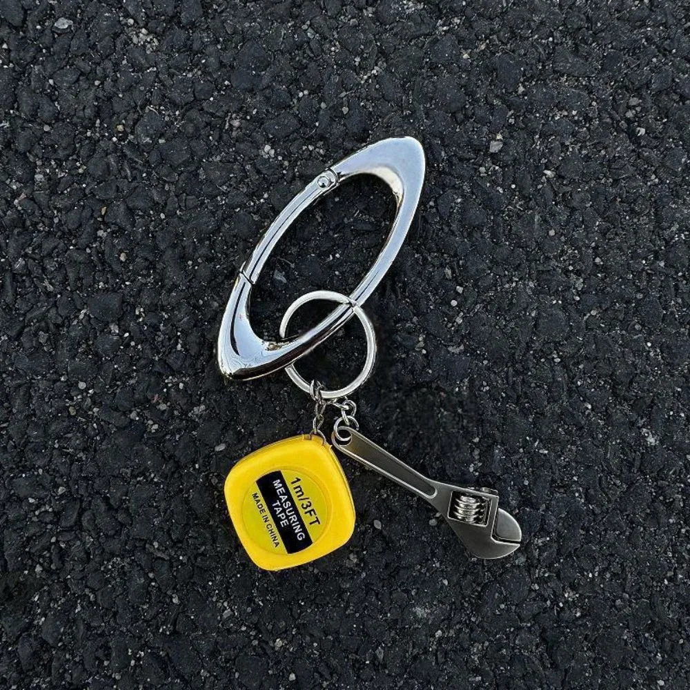 

Retro Versatile Wrench Keychain Unique Durable Tape Measure Keychain Trendy Niche Waist Bag Hanging Accessories Outdoor Tool