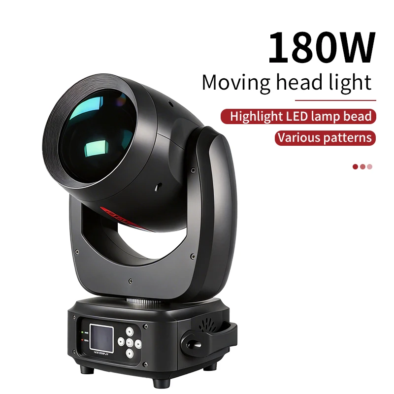 

180W LED moving head light beam/spot/zoom rotating prism patterned DMX rainbow effect suitable for DJ stage music festivals