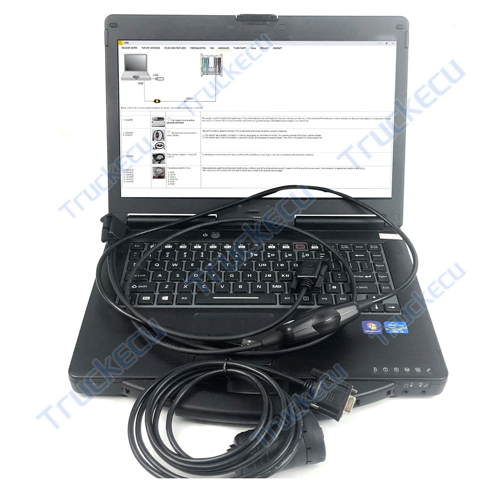 

CF53/C2 Laptop for Liebherr Lidia pk sculia Diagnostic software Deutsch Cable Crane Excavator canfox Diagnostic cable Tool