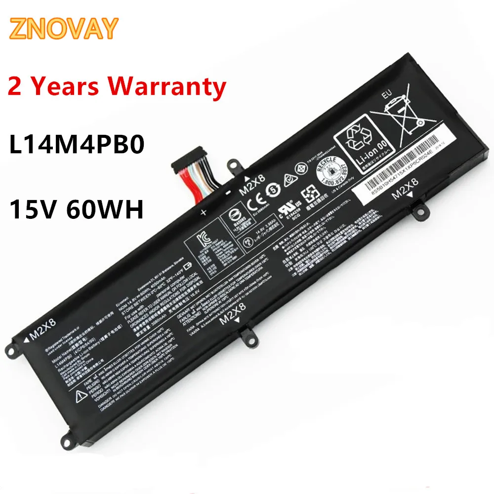 

ZNOVAY L14M4PB0 L14S4PB0 Laptop Battery For Lenovo Rescuer 15-ISK 14-ISK 14-ISE 14-IFI 80RN 80RQ 80N8 4ICP6/54/90,5B10H54716 New