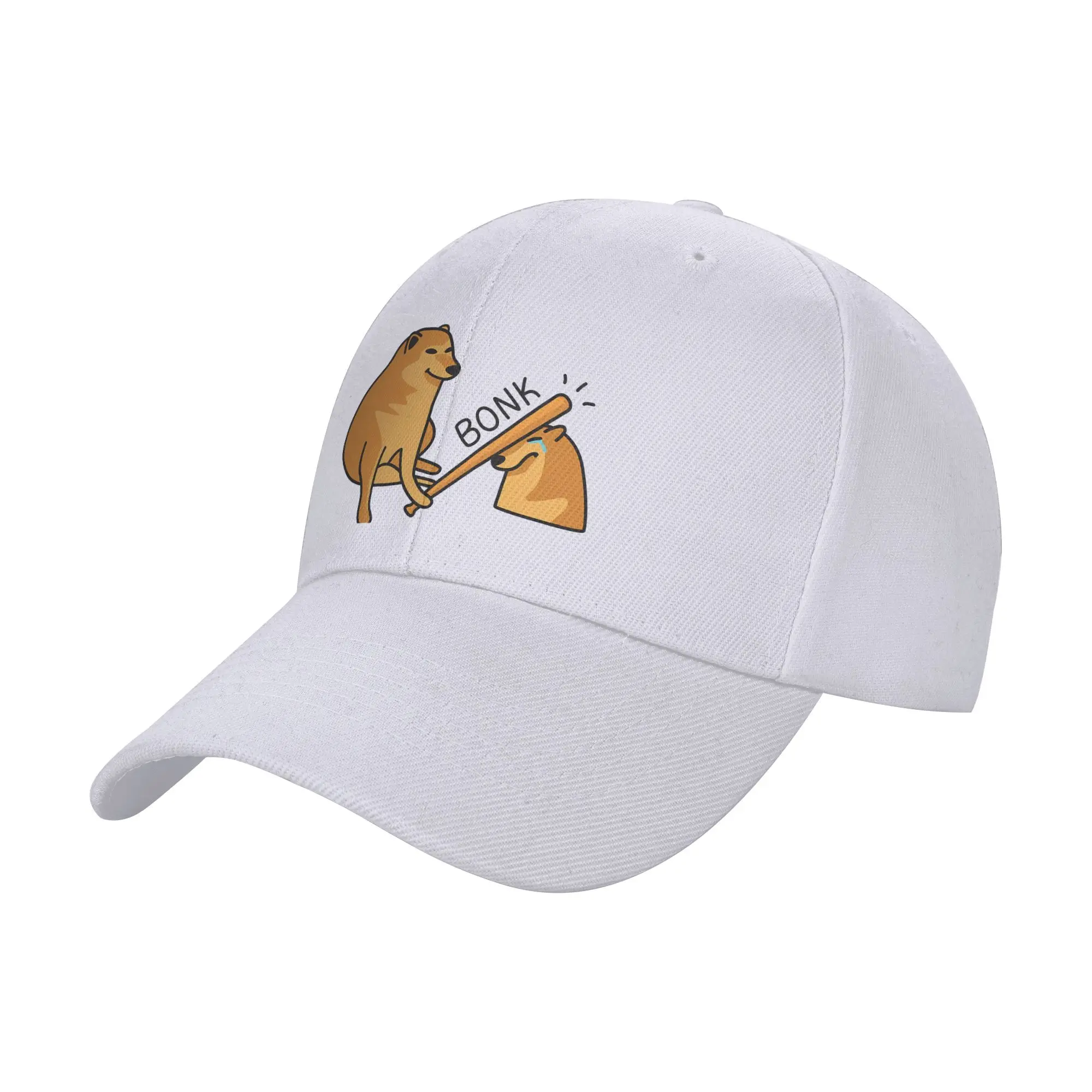 Fashion Cheems Bonk Dog Curved Brim Baseball Cap Daily Outfits Sun Visor Ladies