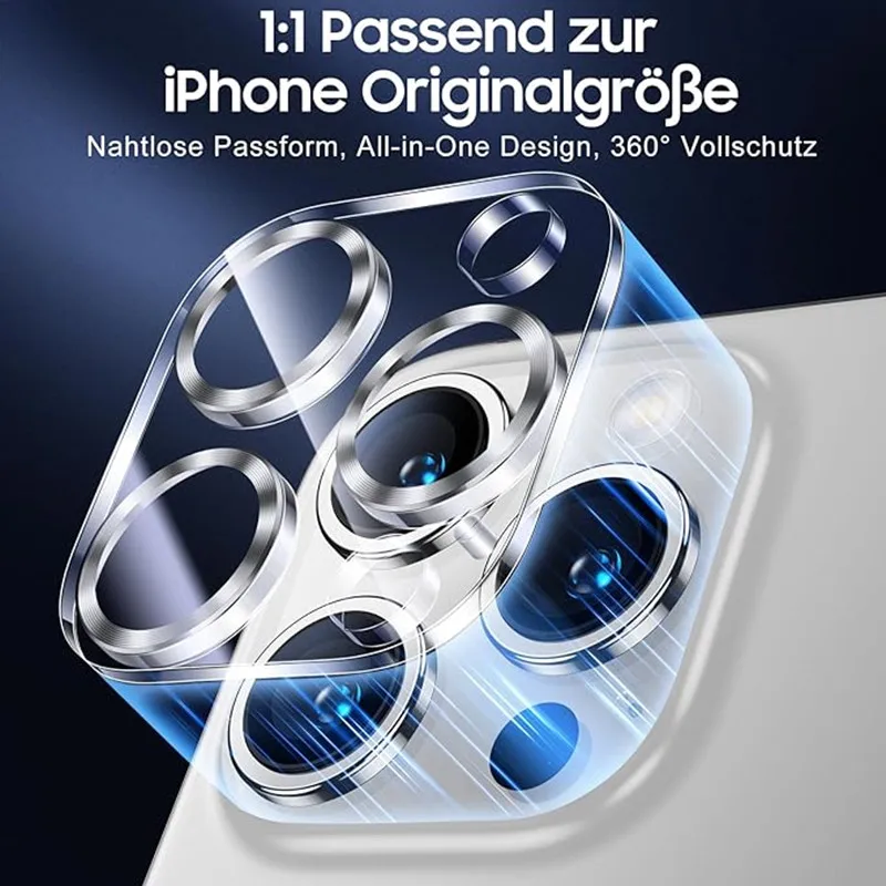 5Pcs Camera Lens Protector for IPhone 15 11 12 13 14 Pro Max 13 Mini Lens Protective Glass for IPhone 14 15 Plus Tempered Glass