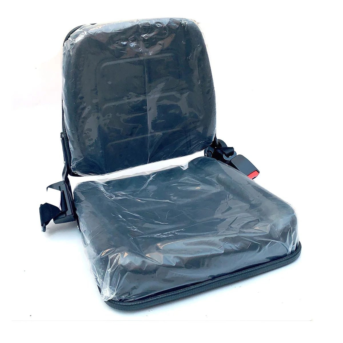 Asiento de carretilla elevadora, asiento de Tractor de cubo de repuesto Universal cómodo con cinturón de seguridad, ángulo de asiento trasero ajustable de 15 °