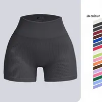 Women Thread Slim Shorts Seamless Elastic Shorts High Waist Hip Liftting Fitness Fashion Tights Gym Workout Cycling Yoga Shorts