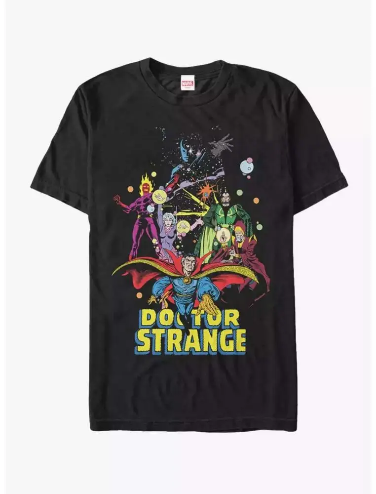 Футболка Marvel Doctor Strange в стиле ретро-комиксов, удобная, из чистого хлопка, мужская, модная, для повседневной носки, в уличном стиле