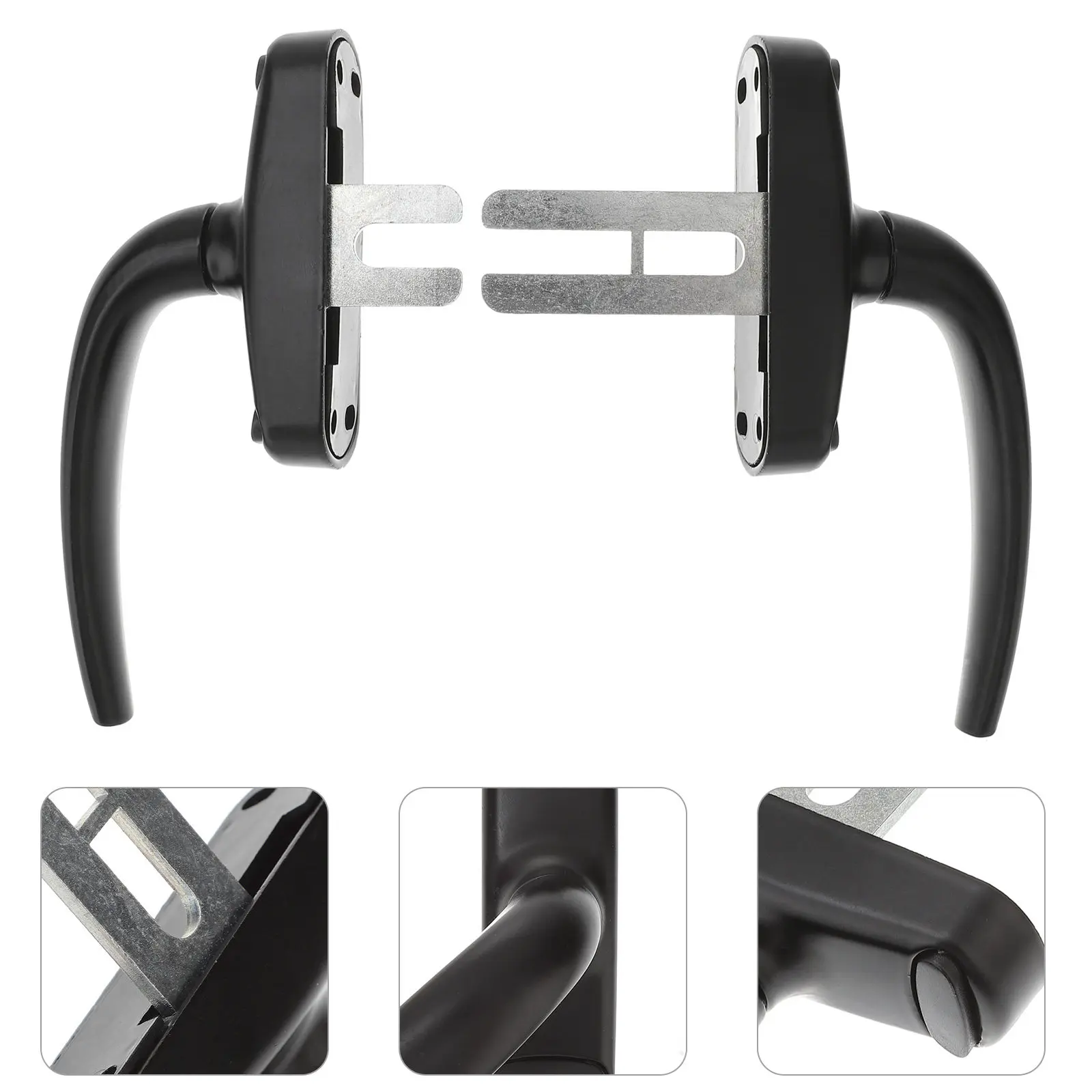 

2pcs Flat Opening Window Handle Zinc Alloy Thickened Door Lock Pull Modern Interior Sliding Door Handle Accessory