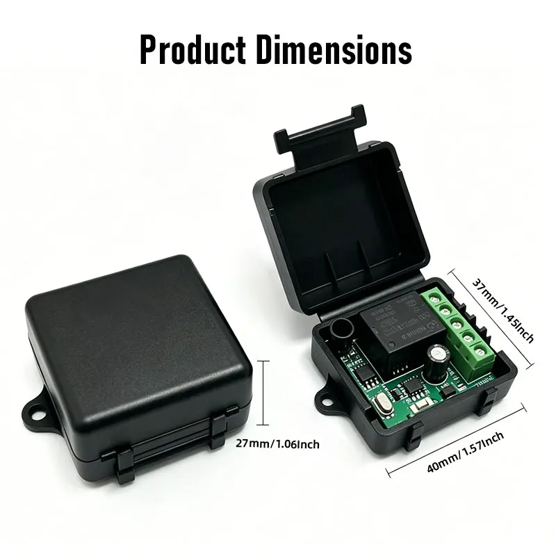 433MHz Universal Garage Remote Cloner, Copies Fixed/Rolling Code Key Fob, No Programming Needed