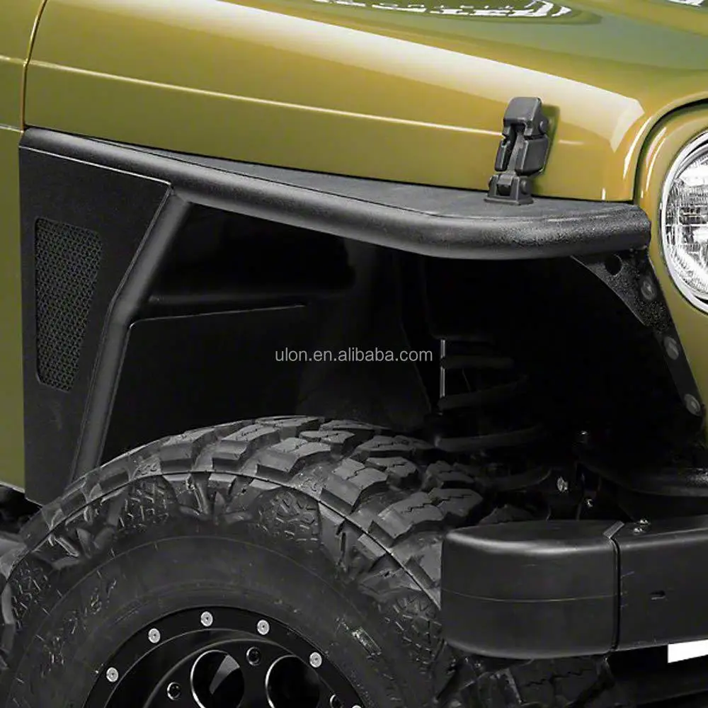 Fender Flares Kit Compatible with 1997-2006 Jeep W-rangler TJ, Black Textured Tube Steel Wheel Mud Guard